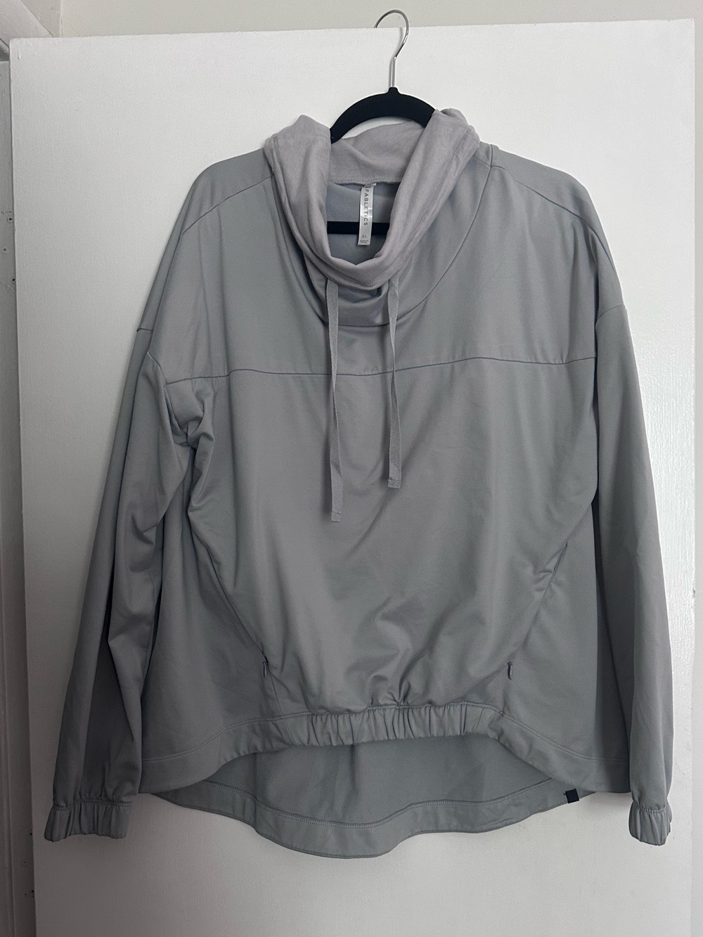 Light Gray Pullover Hoodie with Drawstring & pockets